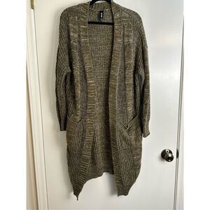 Agnes & Dora olive green long sweater cardigan